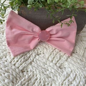Handmade Large Vintage Pink Fabric Bow